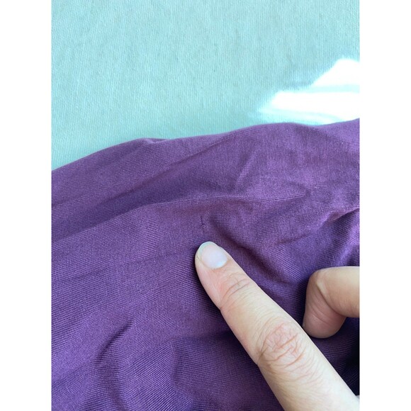 Torrid Super Soft Knit Top Women's 3X Wine Purple Lace Bishop Sleeves Stretchy - Picture 11 of 12